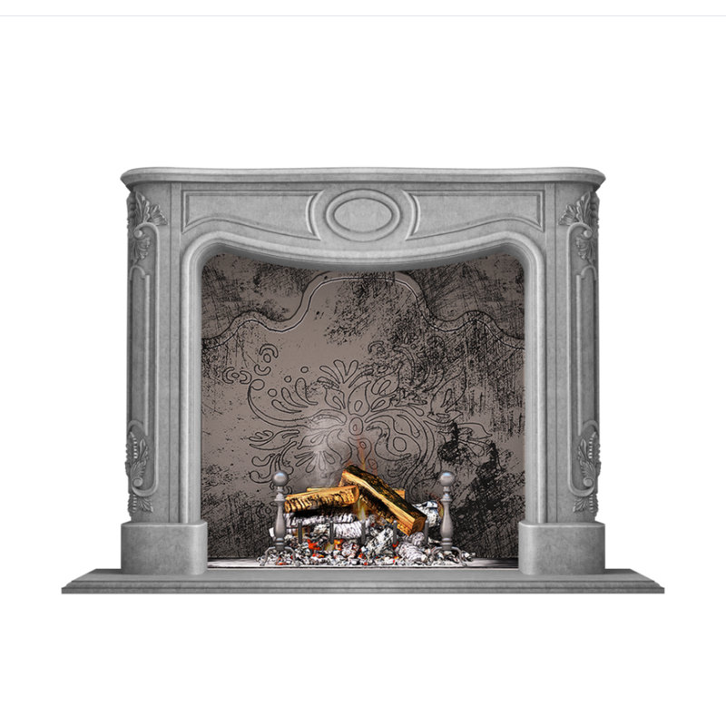 Florence Fireplace Surround, Gray Smooth