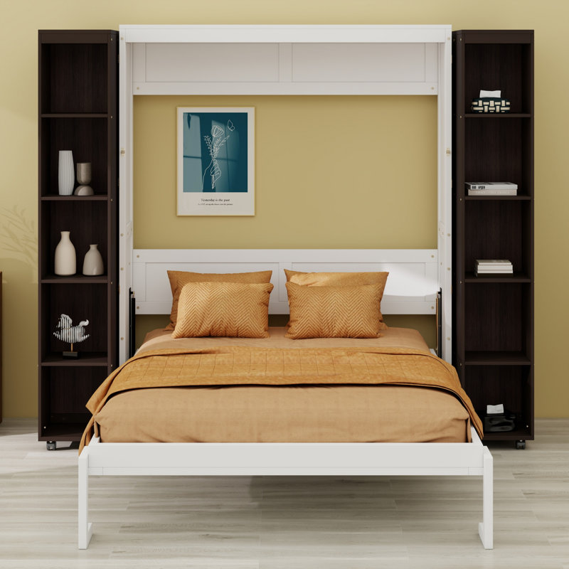 Lit escamotable mural avec rangement Murphy, Espresso