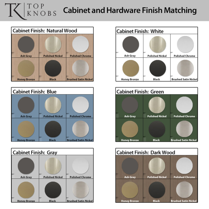 Prestwick T-Knob 2 Inch Brushed Satin Nickel, Polished Nickel
