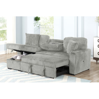 Canapé modulaire moelleux avec canapé-lit en tissu de velours