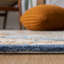 Tapis bleu / rouille en laine touffeté à la main Rumley-249980577