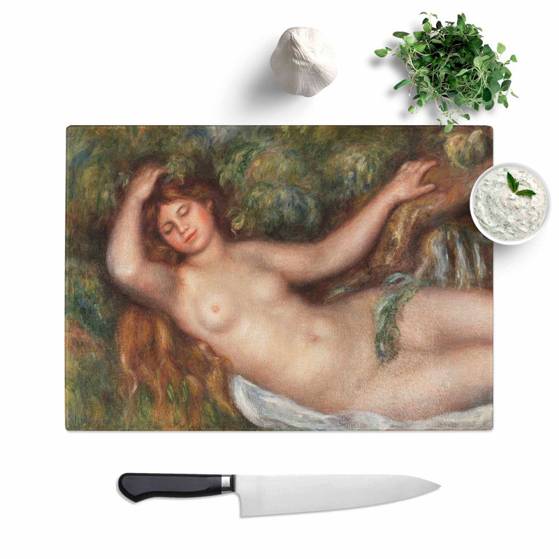 Reclining Nude by Pierre-Auguste Renoir Chopping Board, 0.4cm H x 28.5cm W x 39cm L