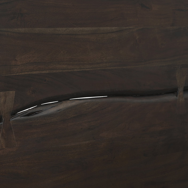 Madagascar Solid Wood Bed, Queen, Brown