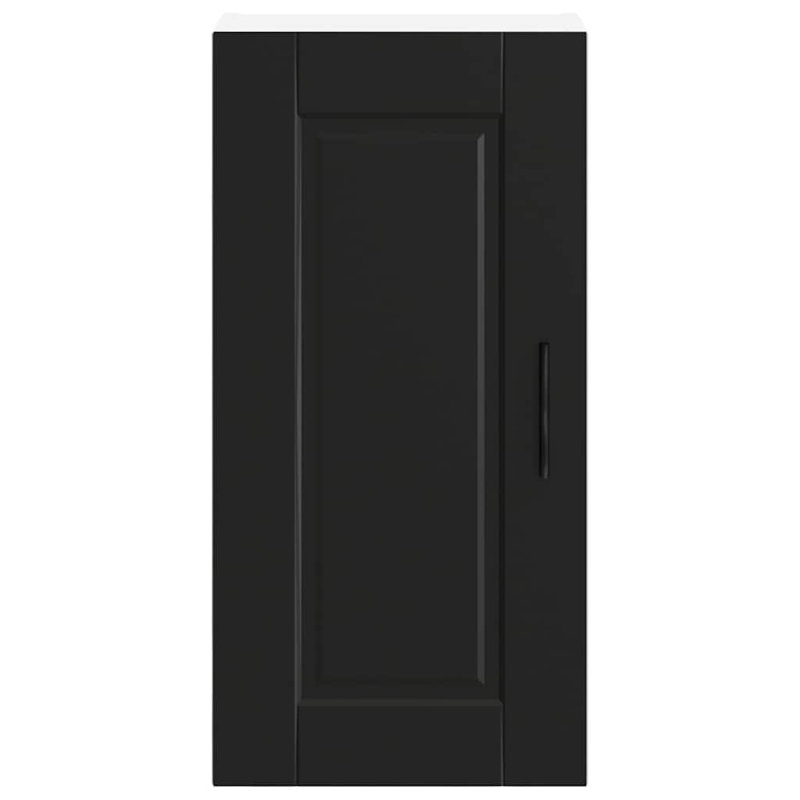 Latitude Run Kitchen Corner Base Cabinet Porto Smoked Oak Engineered Wood, Black