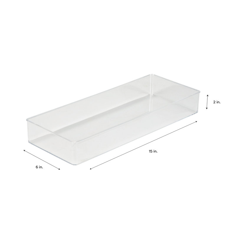 Simplify Long Rectangular Drawer Organizer In Clear