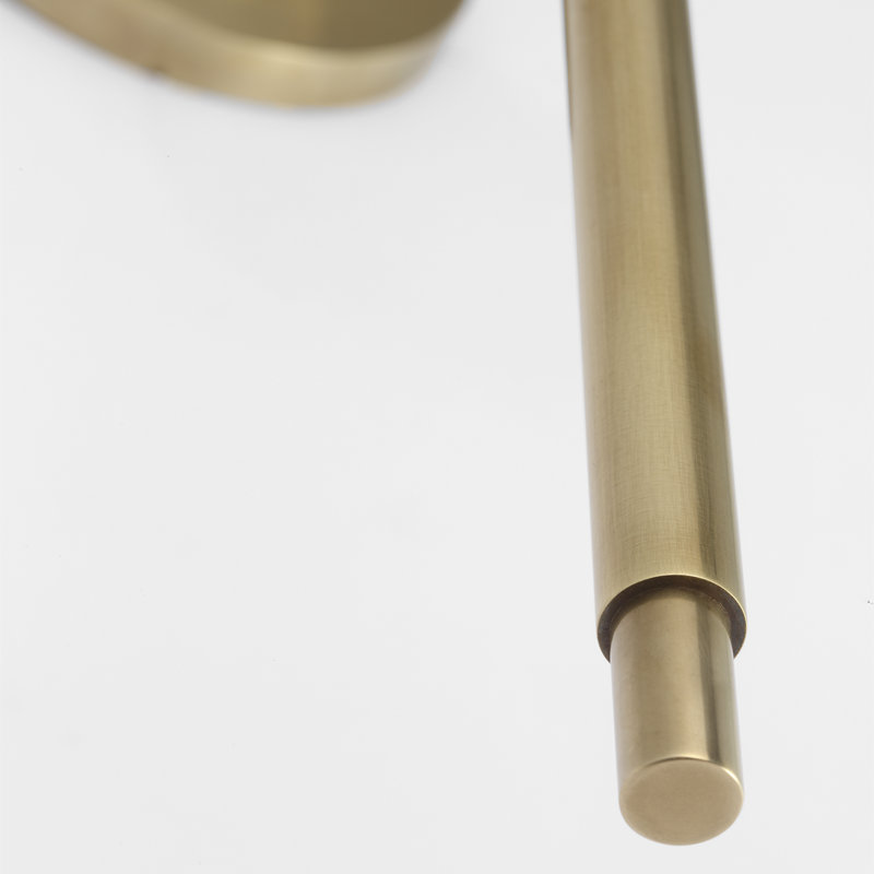 Thomas O'Brien Bryant 27" Cordless Tail Sconce with Linen Shade, Hand-Rubbed Antique Brass