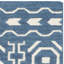 Tapis géométrique tissé à la main en laine / coton Rodgers bleu foncé / ivoire-1973195779