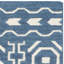Tapis géométrique tissé à la main en laine / coton Rodgers bleu foncé / ivoire-1973195784