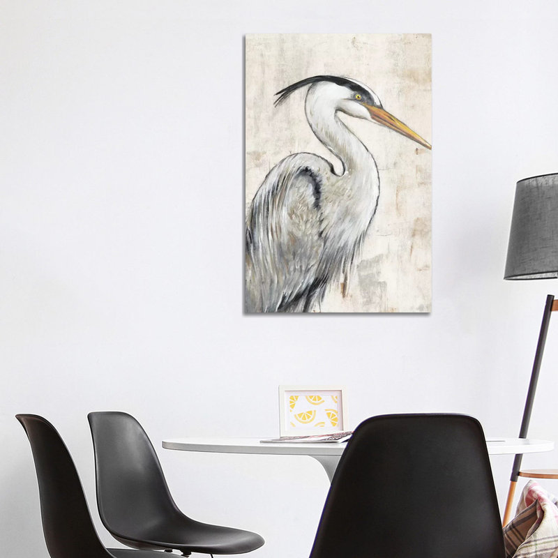 Grey Heron I by Tim OToole - Wrapped Canvas Painting, 101.6cm H x 66.04cm W 1.9cm D