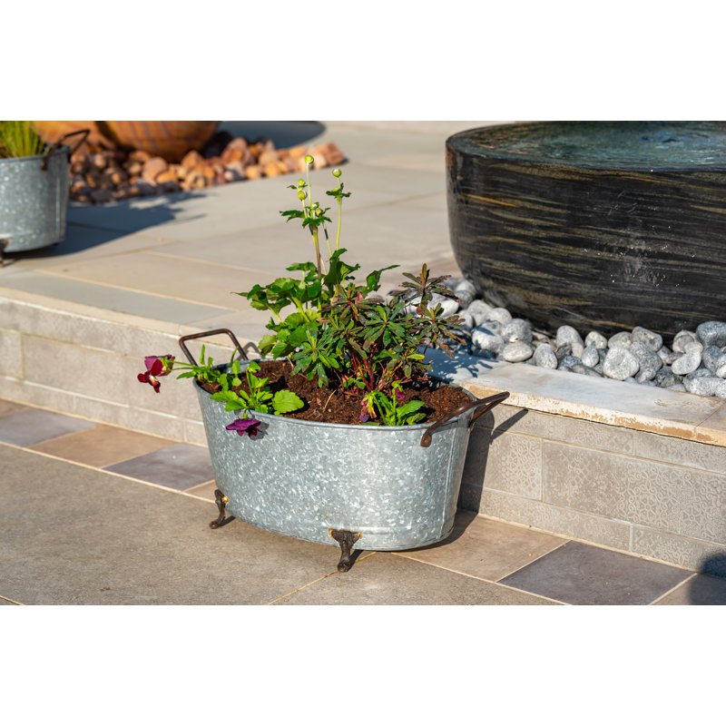 Keltner Metal Pot Planter, 28cm H x 57cm W x 30.5cm D