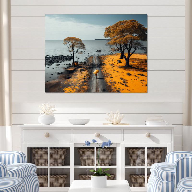 Coastal Beachside Road I - Imprimé, Toile tendue, H 24 po x l 32 po x P 1 po