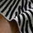 Modern Abstract Stripes Machine Washable Area Rug in Black & White-166306426