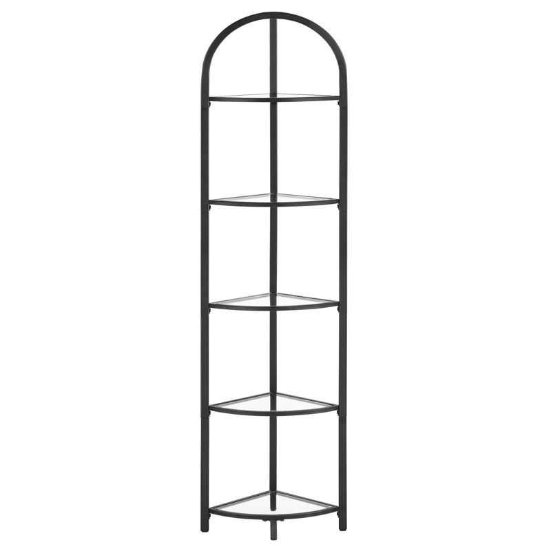 Lailamarie Corner Bookcase, Black