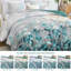 Ensemble d'édredon réversible 3 pièces à motif floral en microfibre douce toutes saisons-122494856-122494878