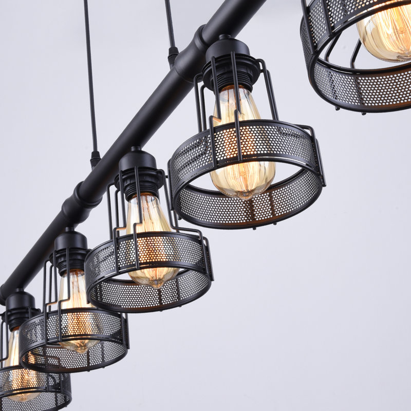 Emert 5 - Light Matte Black Kitchen Island Pendant