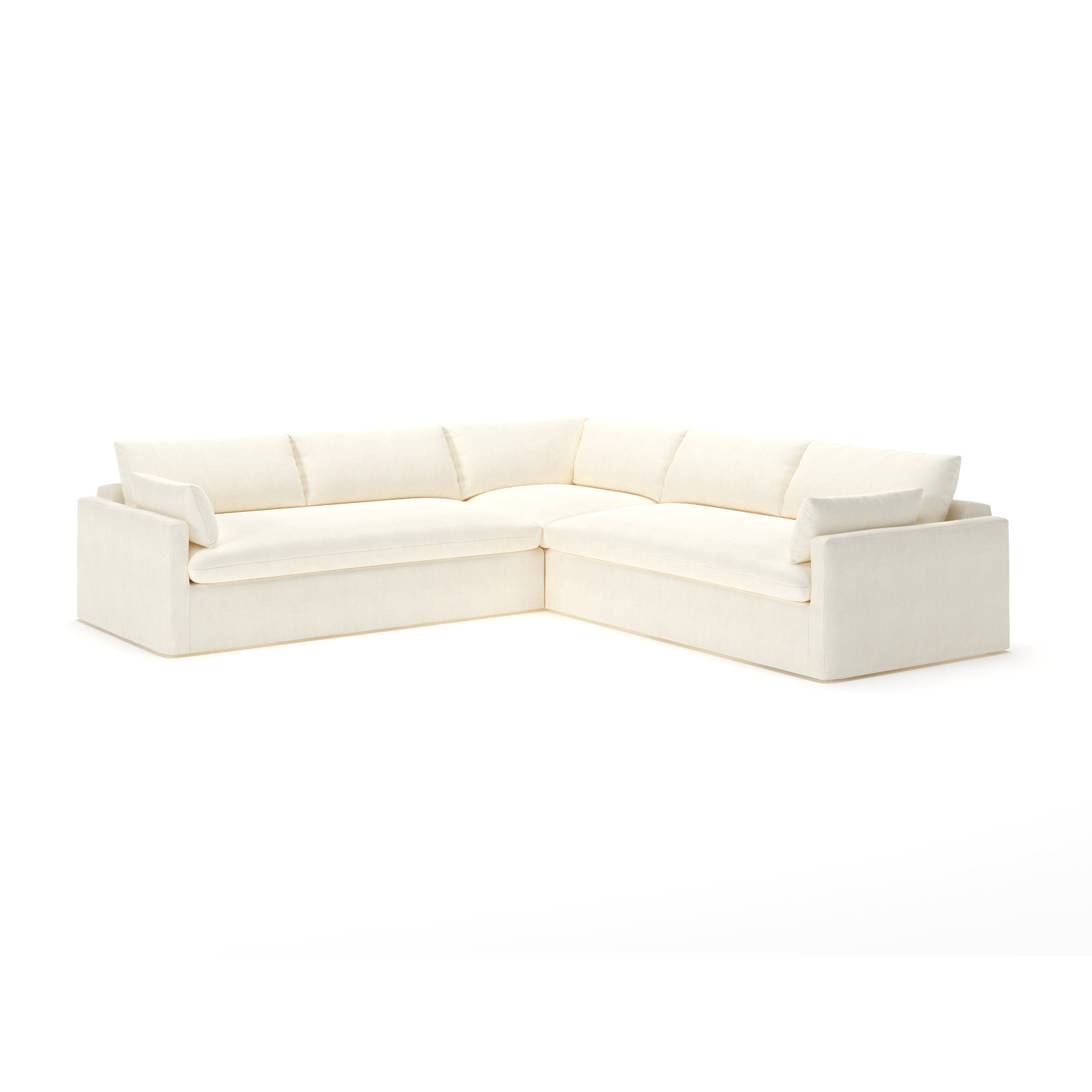 Luna L-Sectional, Conversation Pearl Basketweave