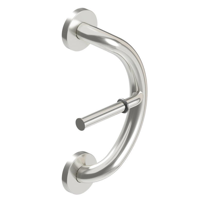 PLUS Toilet Paper Holder 14.5" in , Grab Bar for Bathroom Safety (500 lb Capacity, Brushed Stainless