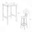 Bar Table, Equipped With 2 Bar Stools , With Backrest And Partition