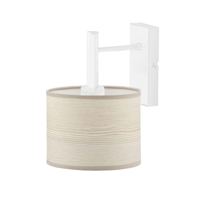 Blaike-Emey Steel Armed Sconce, Beige, White