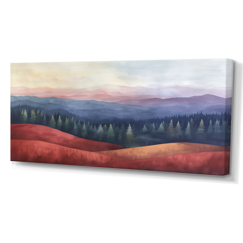 Christner - campagne, impression d'art mural, H 28 po x l 60 po, Toile tendue
