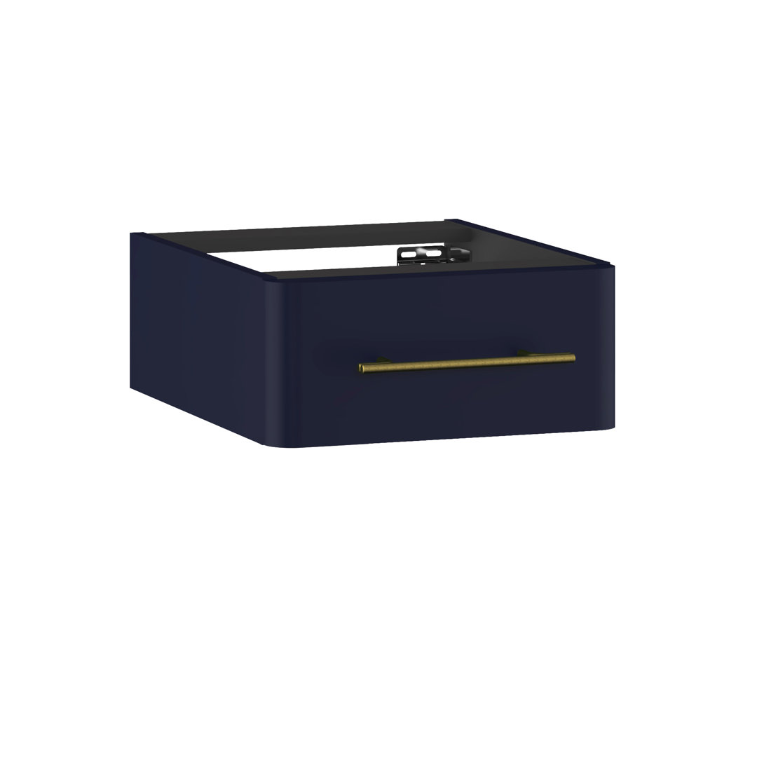 17 Stories 41 x 18 cm Toiletten-Regal Ashaud Ausführung: Wasserblau/Goldfarben