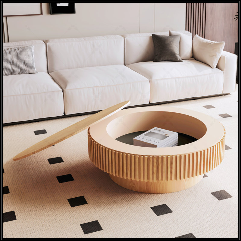 Table basse 39,37 po, Bois naturel