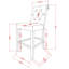 2pcs Grey With Padded Seats - Blend, 19"w X 45"h , 2 Upholstered Backs, Legs, 23"w 19"d-628432583