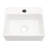 White Ceramic Wall Mount Bathroom Sink, 13.6L X 11.6W 4.8H, Single Faucet Hole, Smooth Polished Surface, Acid , Modern Design, Installation Guide 13.6X11.6 Inch Rectangle Stain Low Water Absorption,