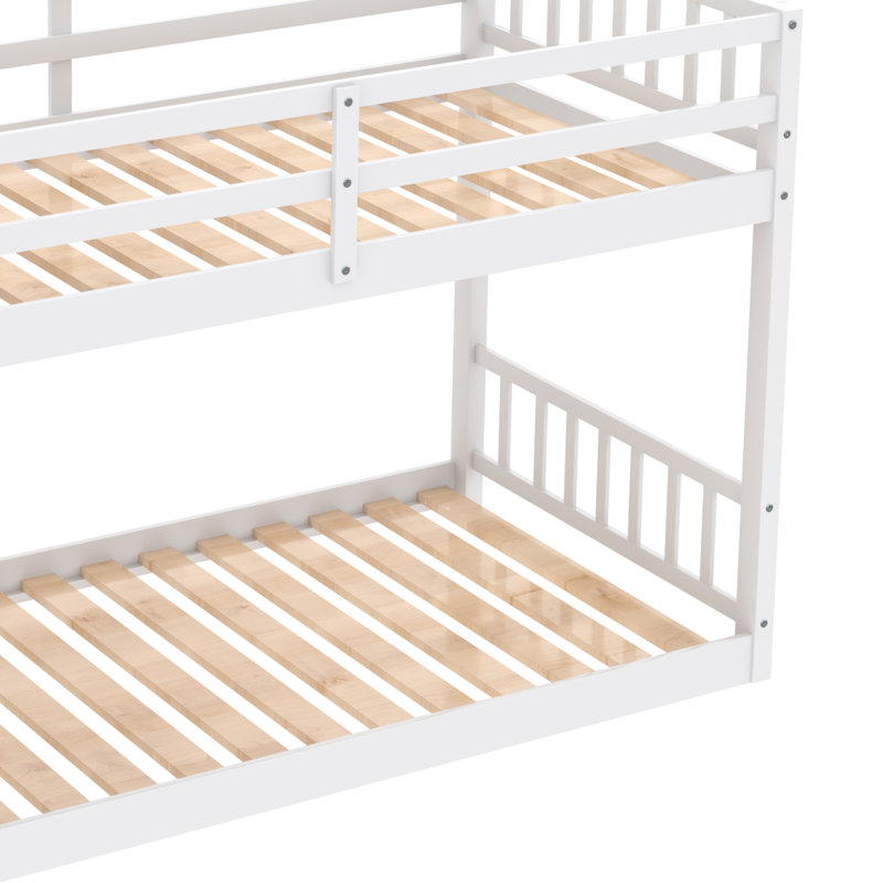 Errick Kids Twin Over Twin Bunk Bed, White