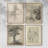 Vintage Sketch C  Framed Print - Set of 4-1049779818-1049779813
