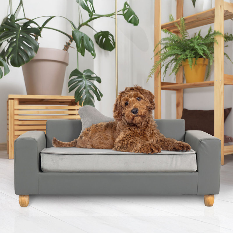 Grand lit pour animaux de compagnie Critter Sitters en gris foncé, Gris