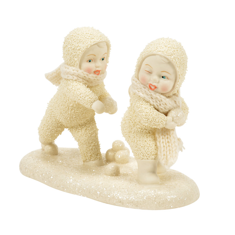 Figurine Snowbabies Snow Fun Snowball Fight 3,94 pouces