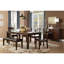 Mobilier de salle à manger rembourré en tissu à finition cerisier classique 1pc