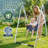 Klo Kick Foldable Toddler Swing with Metal Stand, Indoor ＆ Outdoor Baby Swing Set with Safety Belt & Padded Seat, 50 lb Capacity