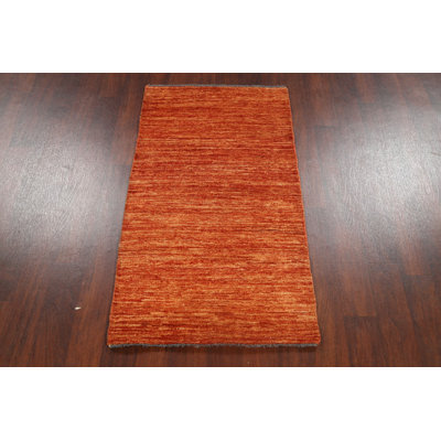 One-of-a-Kind 2'7" X 4'8" New Age Wool Area Rug in Orange