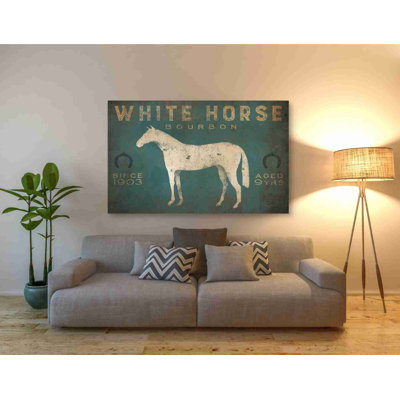 'White Horse No Kentucky' by Ryan Fowler, Canvas Wall Art