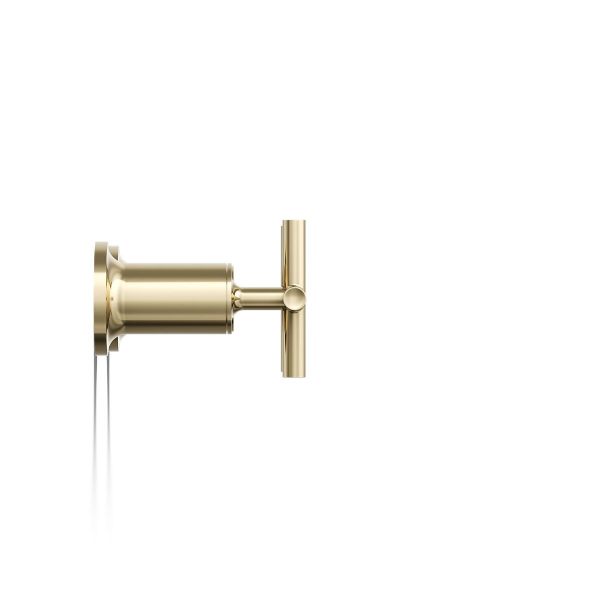 Purist High-Flow Bath Valve Trim with Cross Handle, Vibrant French Gold