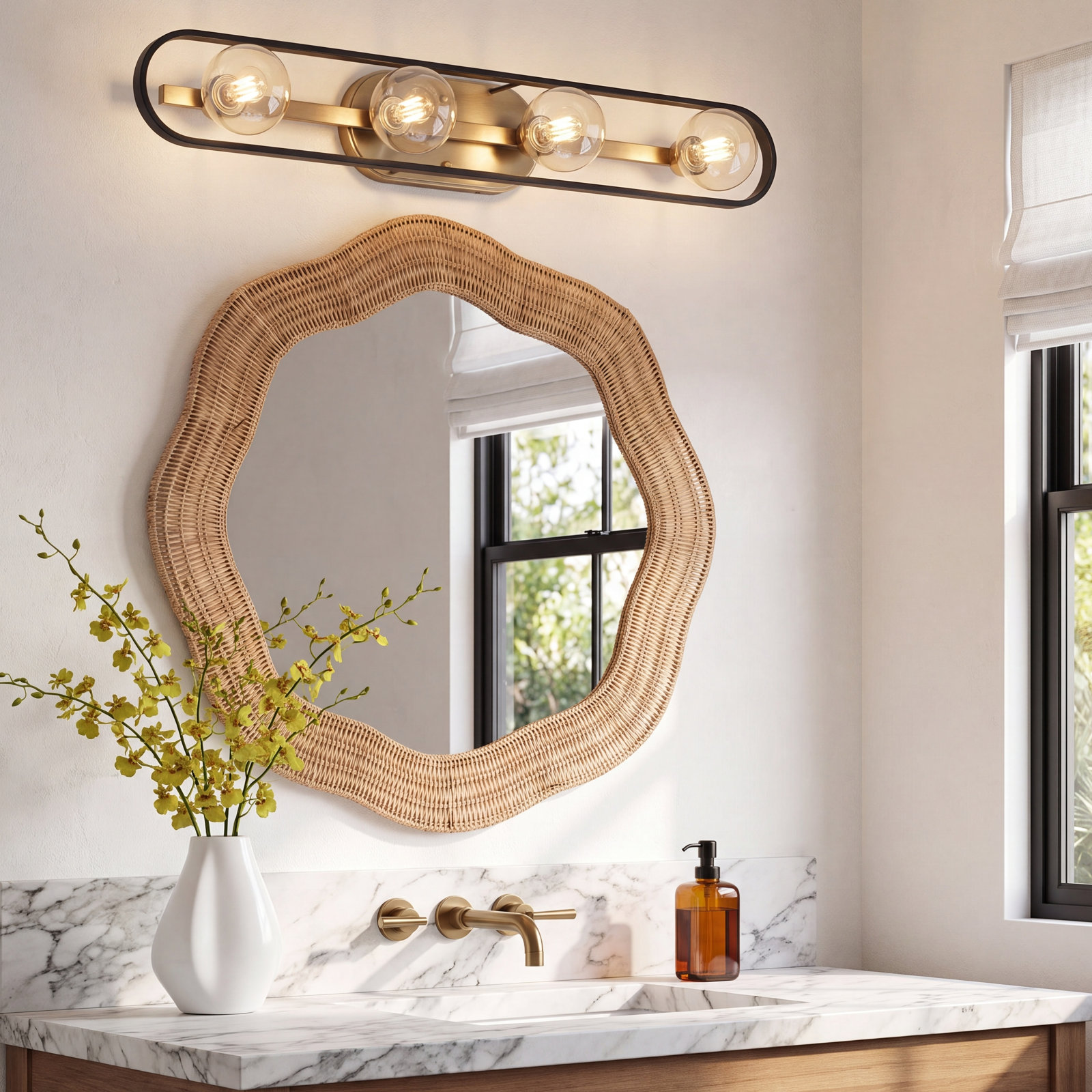 Brielle 4-Light Dimmable Bath Bar