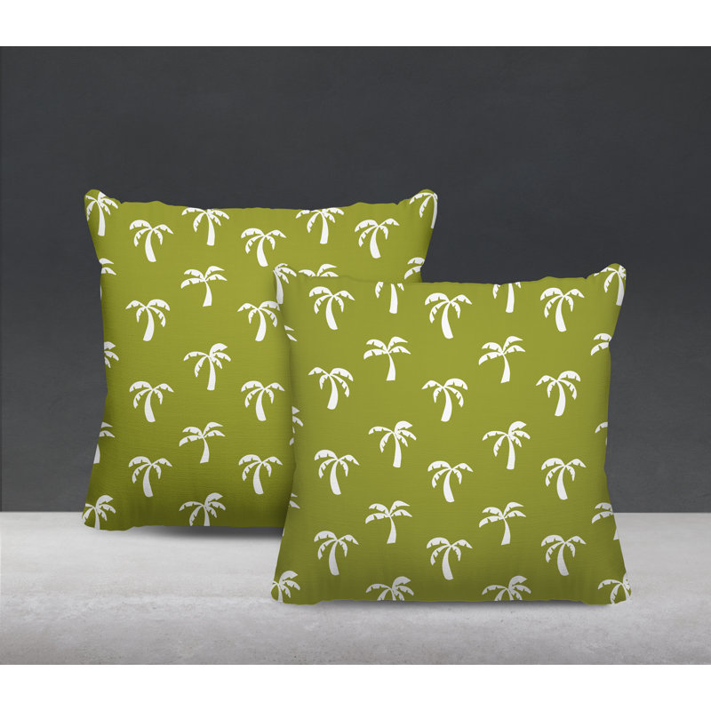 Housse et insert de coussin décoratif intérieur / extérieur en mélange de polyester, L 17 po x H 17 po, Chartreuse