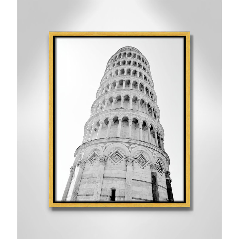 Iconic City Collection "Pisa" par Natalie Carpentieri, Cadre flottant doré, Non, H 15,5 po x l 12,5 po x P 2 po