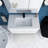 36'' Wall-Mounted Bathroom Vanity with Integrated Solid Surface Sink-344671230