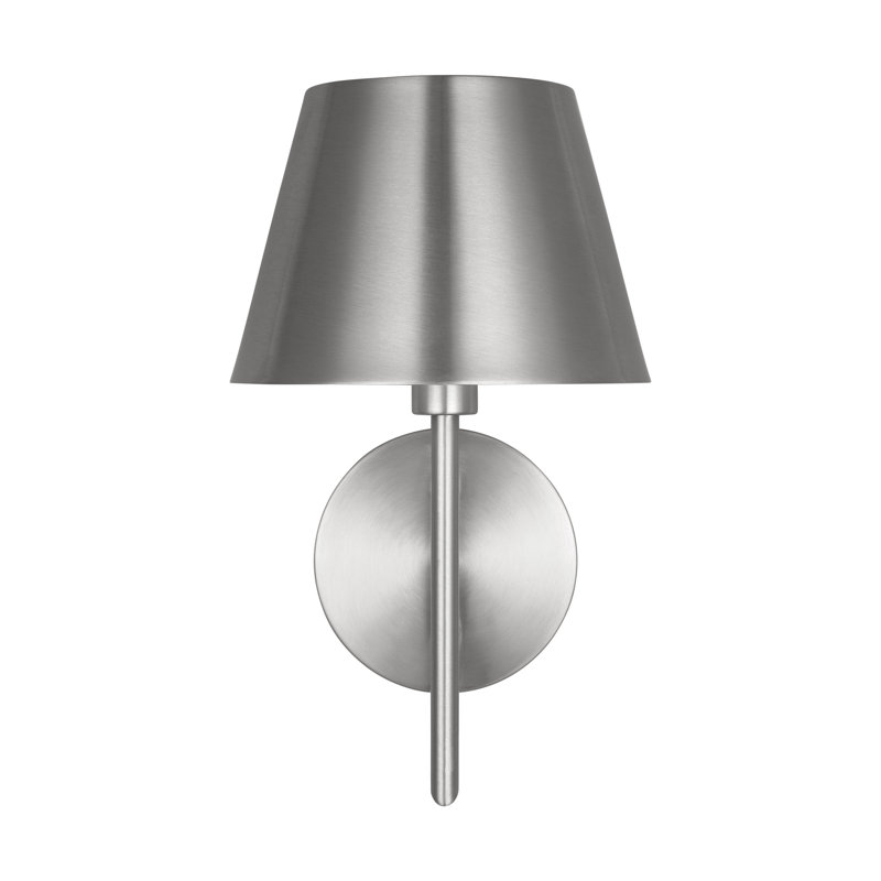 Applique murale de salle de bain 1 lumière Ender au fini nickel brossé avec abat-jour nickel brossé Ender, Nickel brossé