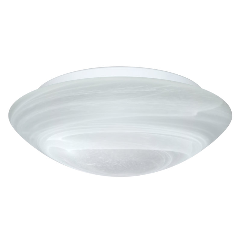 Plafonnier encastré blanc à 2 ampoules, Incandescent