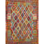 Tapis oriental coloré Kilim 5 x 6