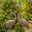 Ensemble de grandes statues de jardin en métal Theressa