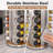 Revolving Spice Rack with 20 Jars and 386 Labels, Countertop and Cabinet Spice Tower Organizer-1841756571