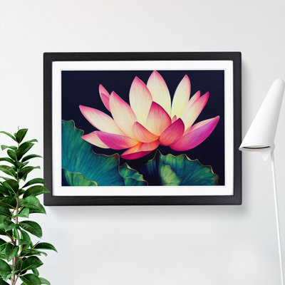 Magnetic Lotus Flower - Framed Print