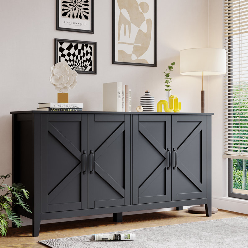 Ayfer 59.06'' Console Table, Black