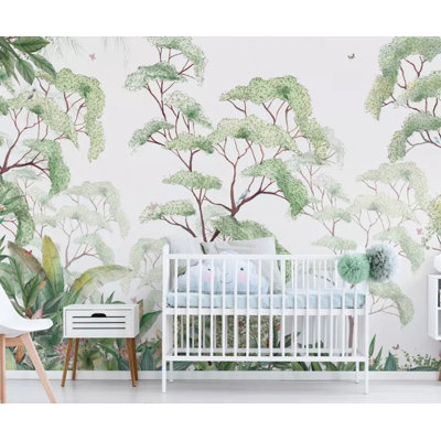 Papier peint amovible arbre vert forêt