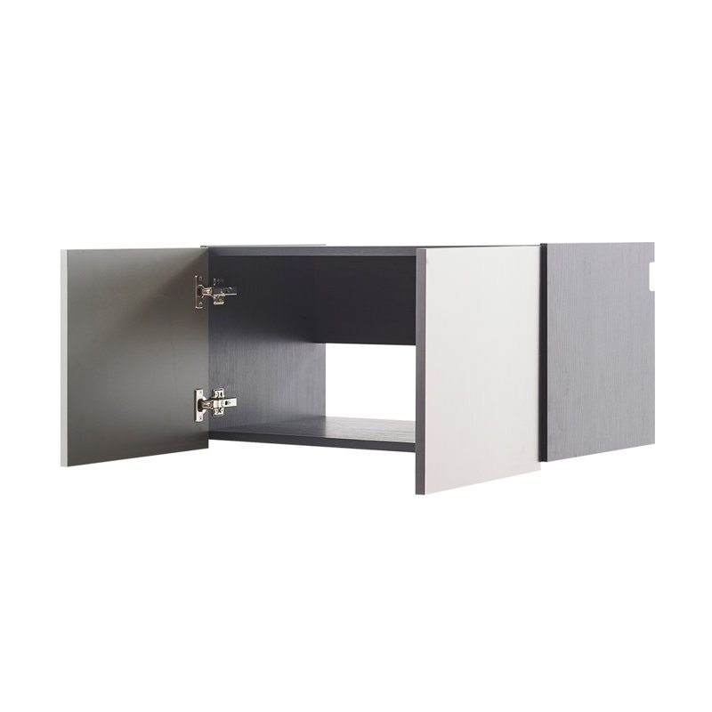 Armoire de garage murale de série Nova, gris métallique, avec portes et tiroirs à fermeture amortie